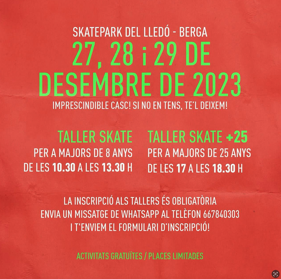 taller skate berga