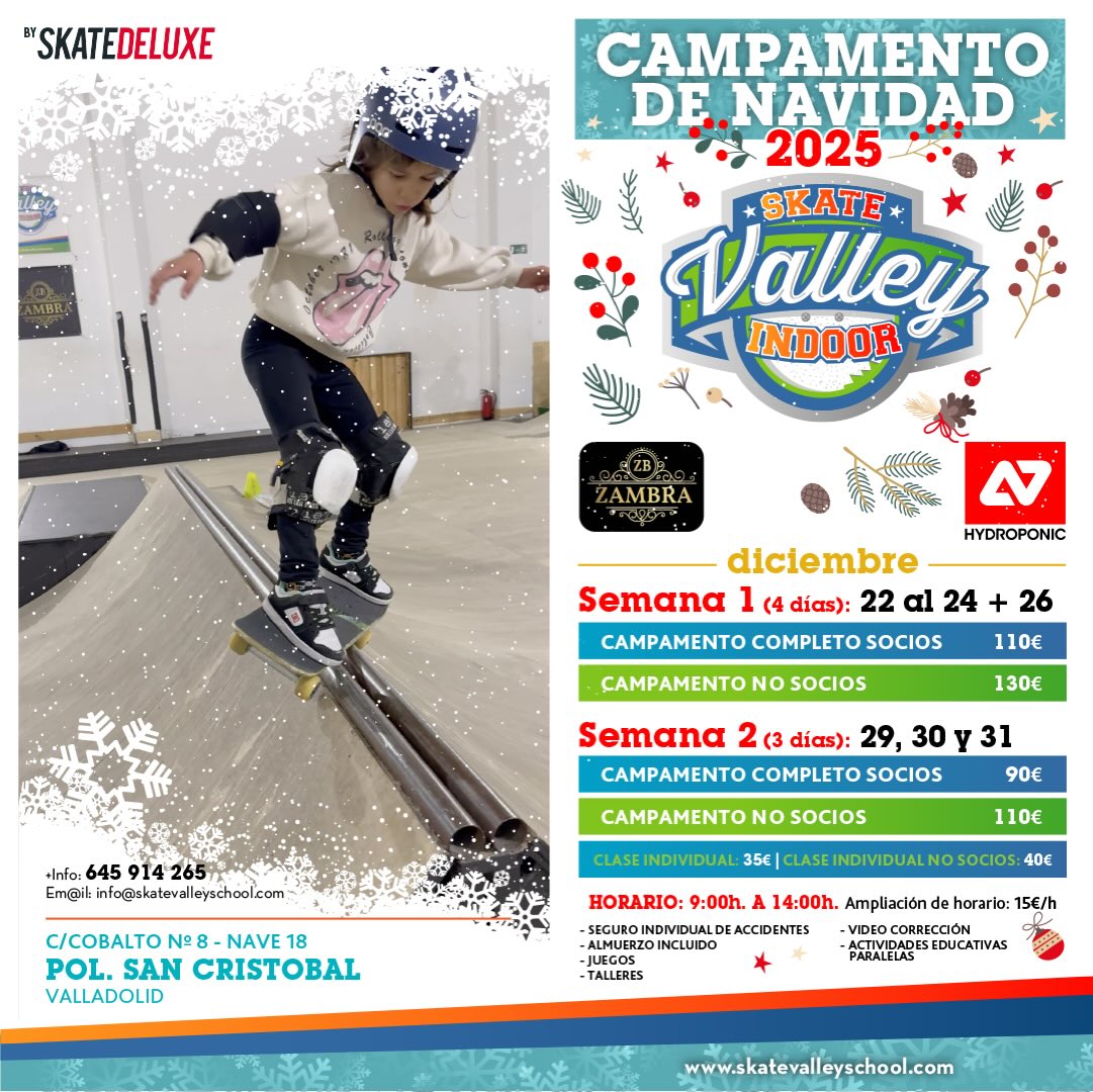 Campamento de Navidad Skate Valley Indoor