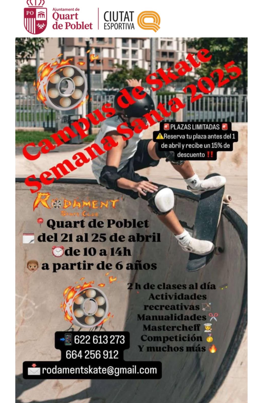 camp semana santa rodament skate club