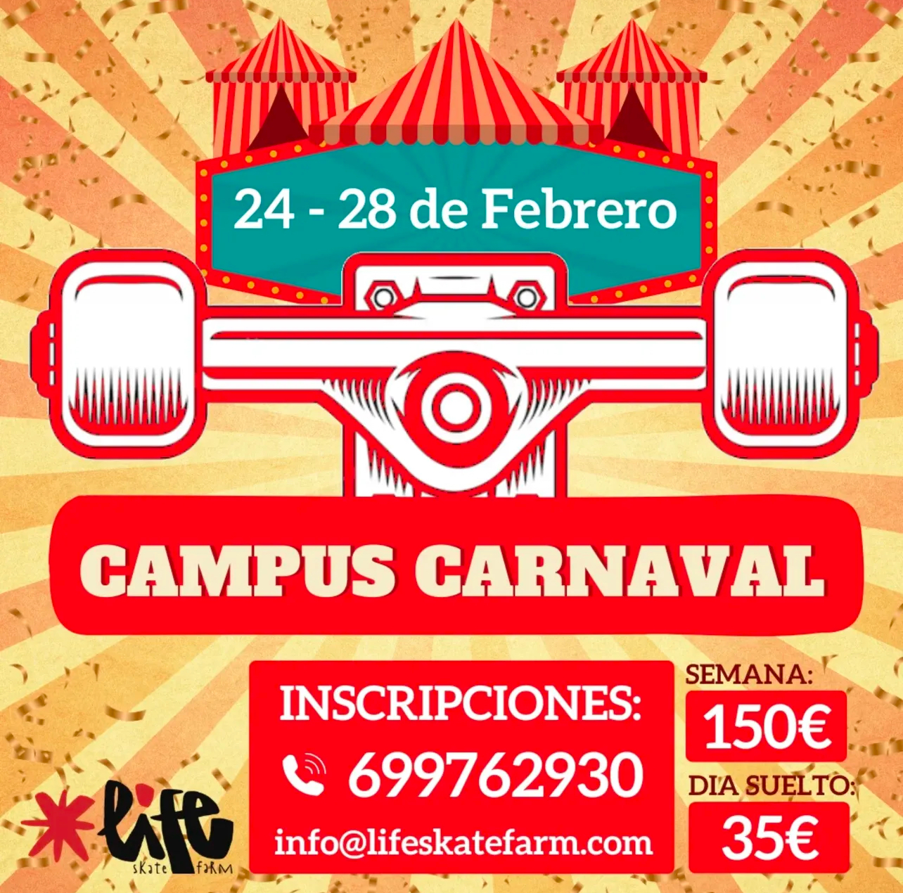 campamento carnaval life skatefarm