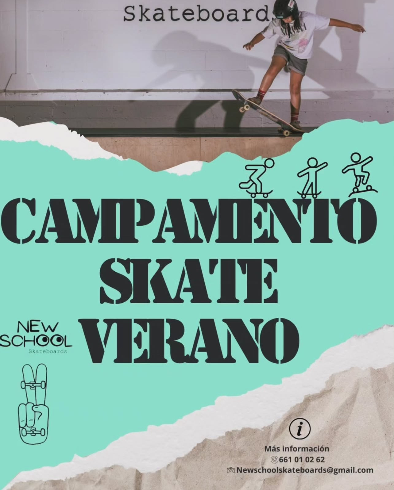 campamento skate verano new school