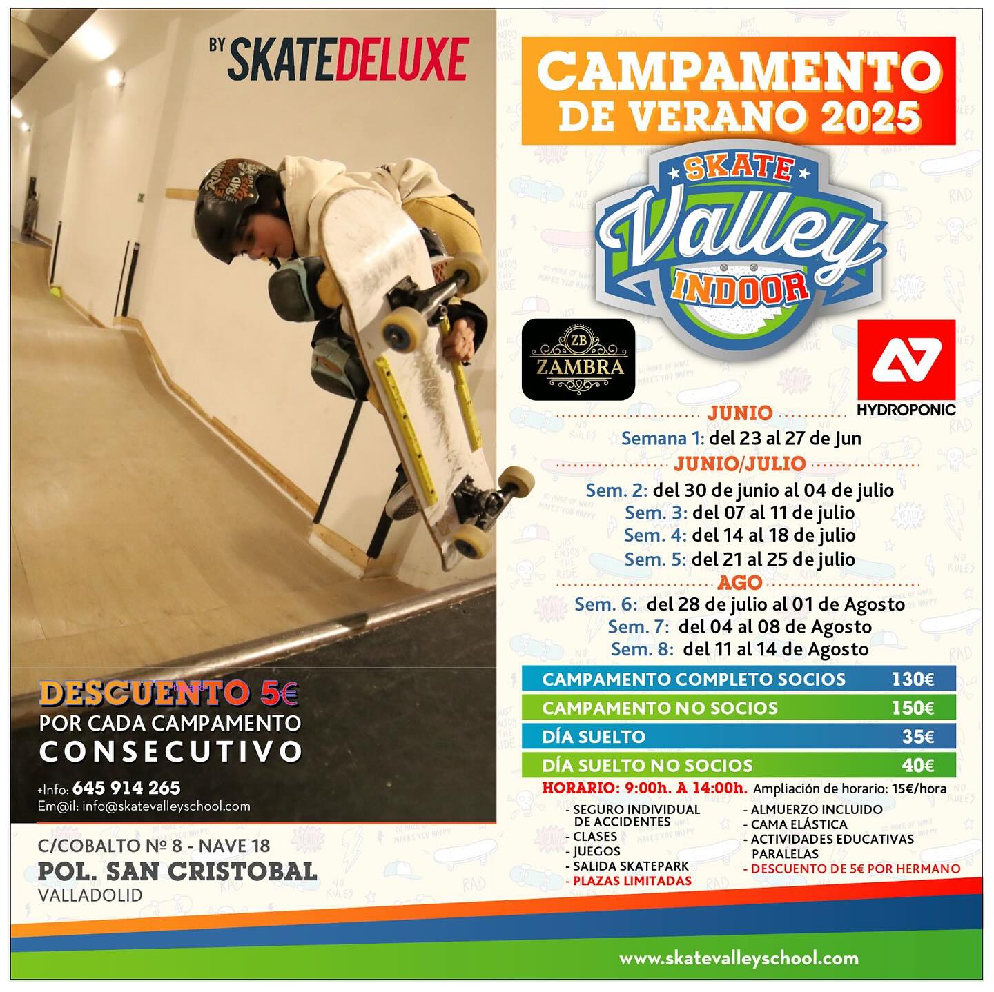 campamento verano skate valley indoor