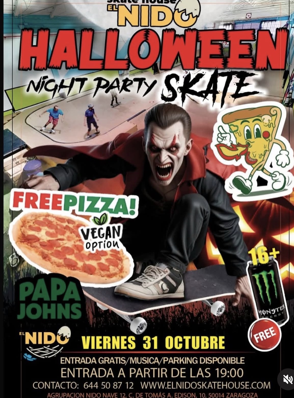 halloween night party skate