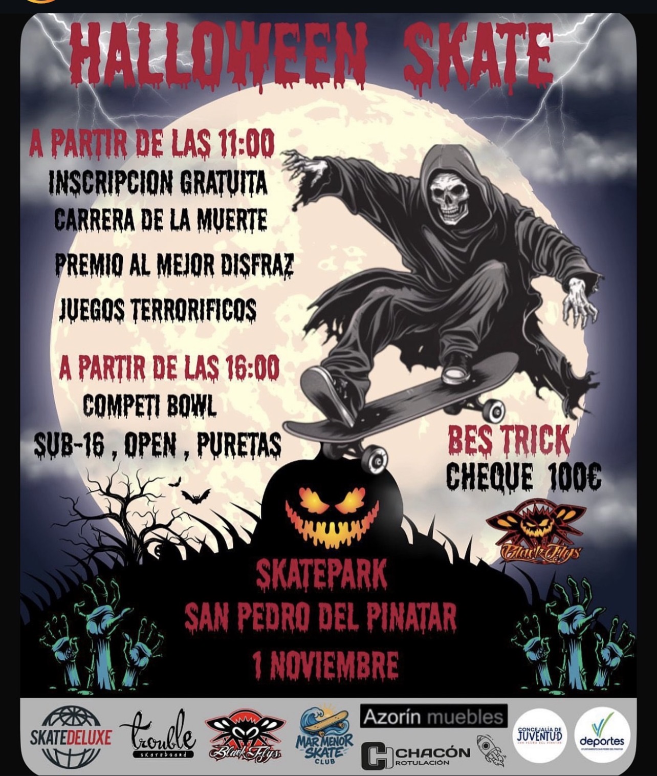 halloween skate san pedro del pinatar