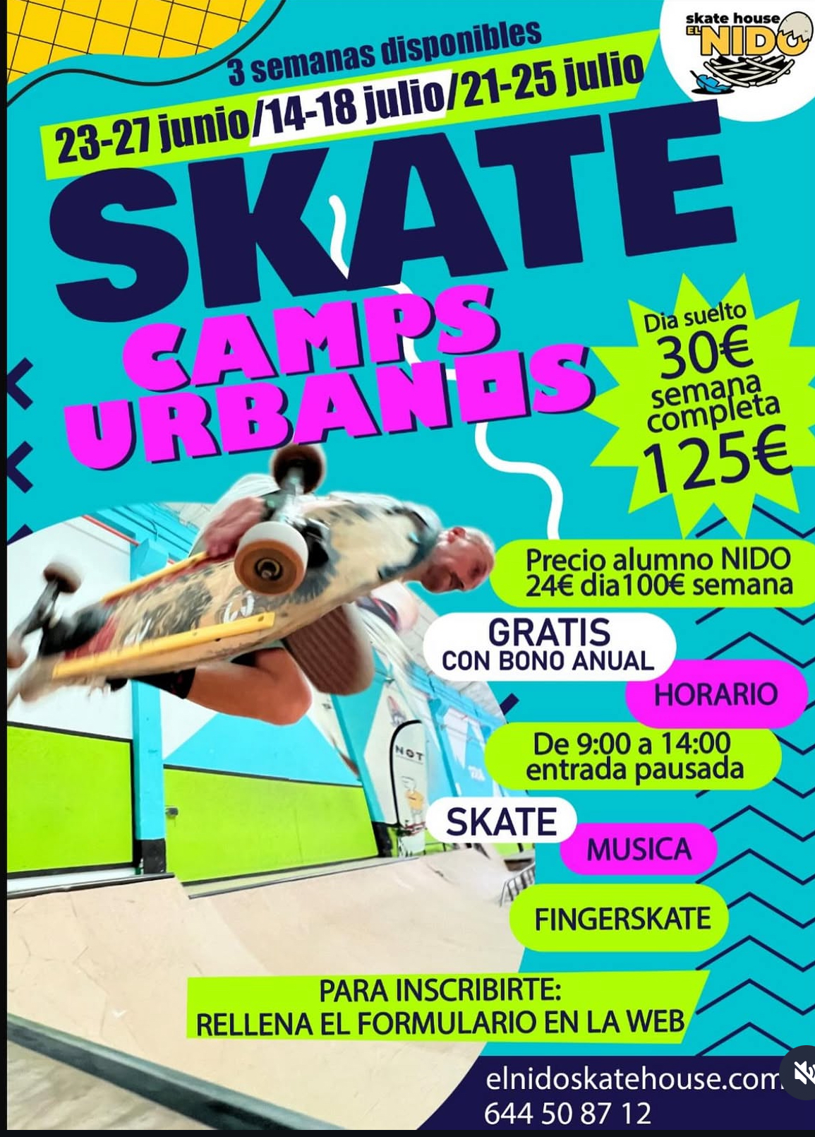 el nido skatehouse camps de verano