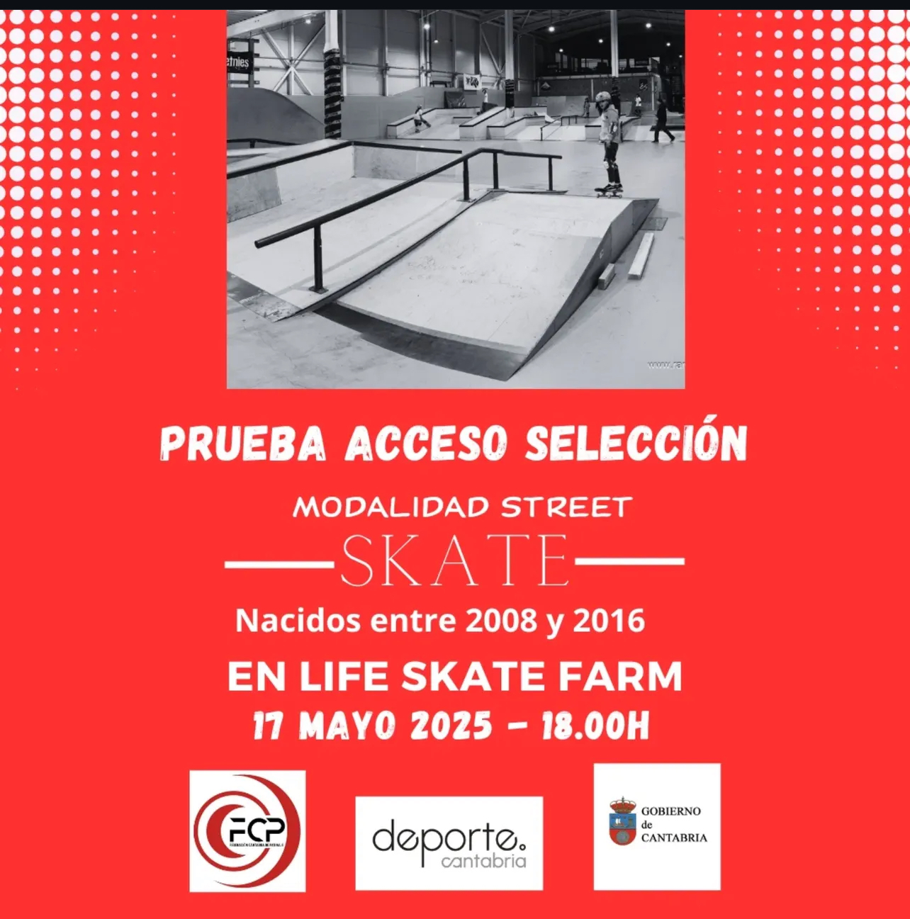 pruebas de acceso seleccion cantabra de skateboard
