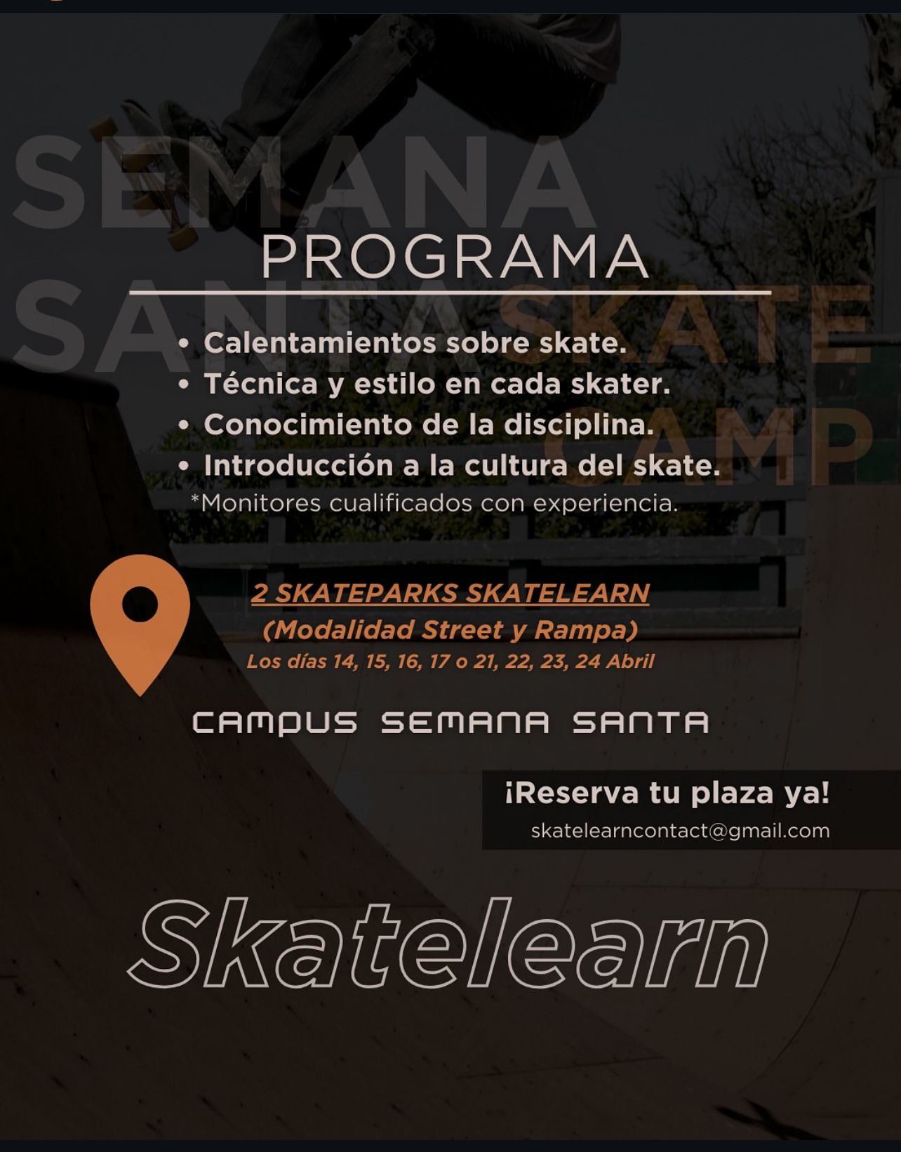 skatelearn campamento semana santa