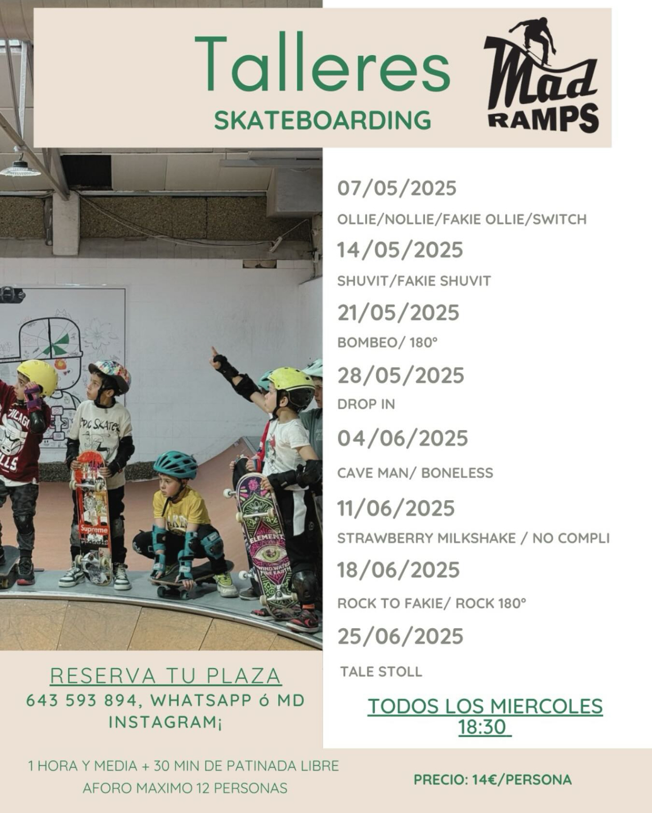 talleres skateboarding mad ramps madrid