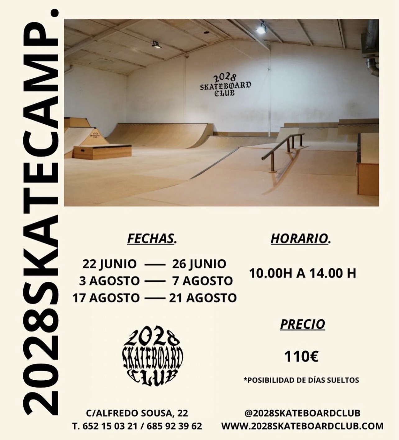 2028 skateboard club skate camp