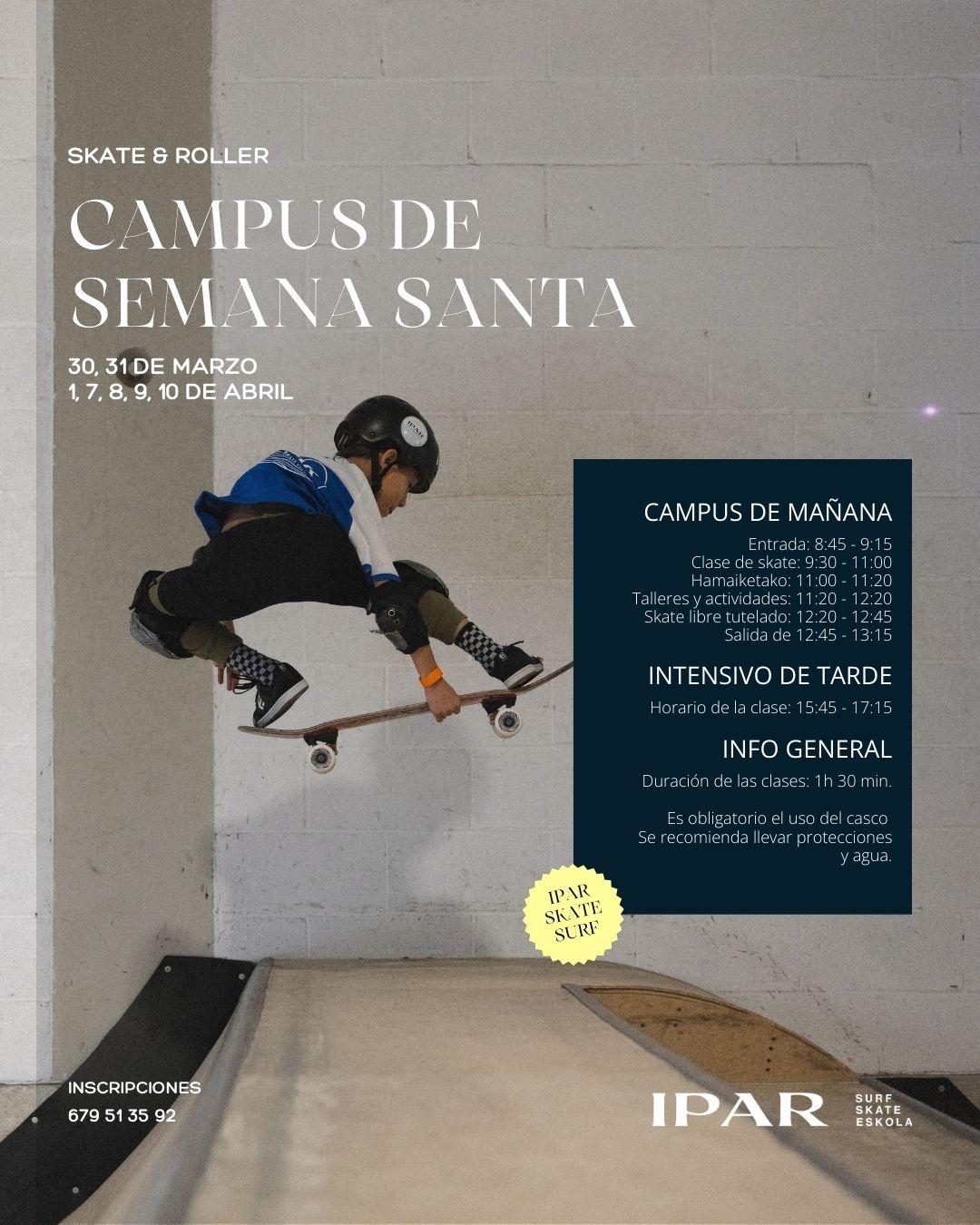 campus semana santa ipar surf and skate eskola