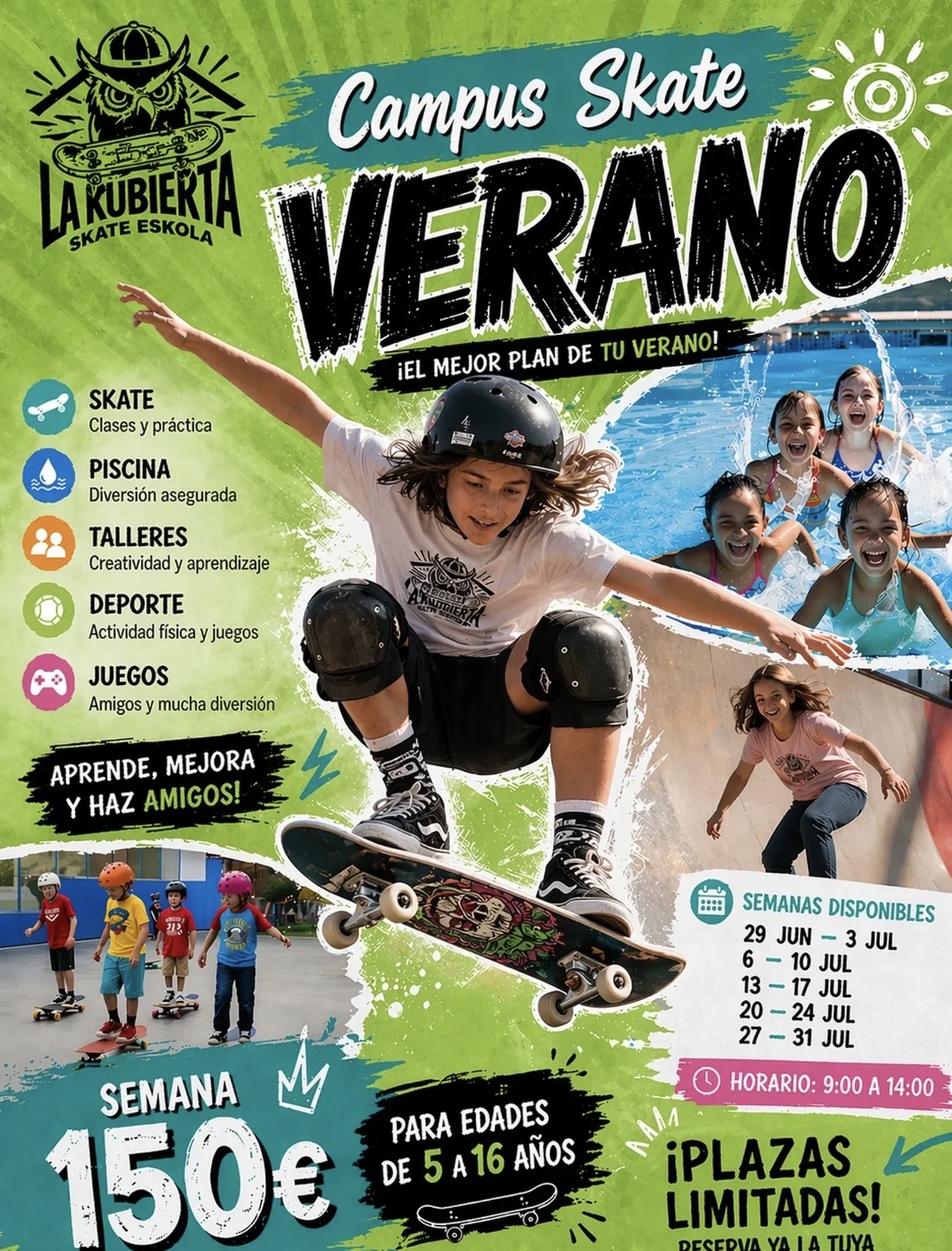 campus verano la kubierta skate eskola