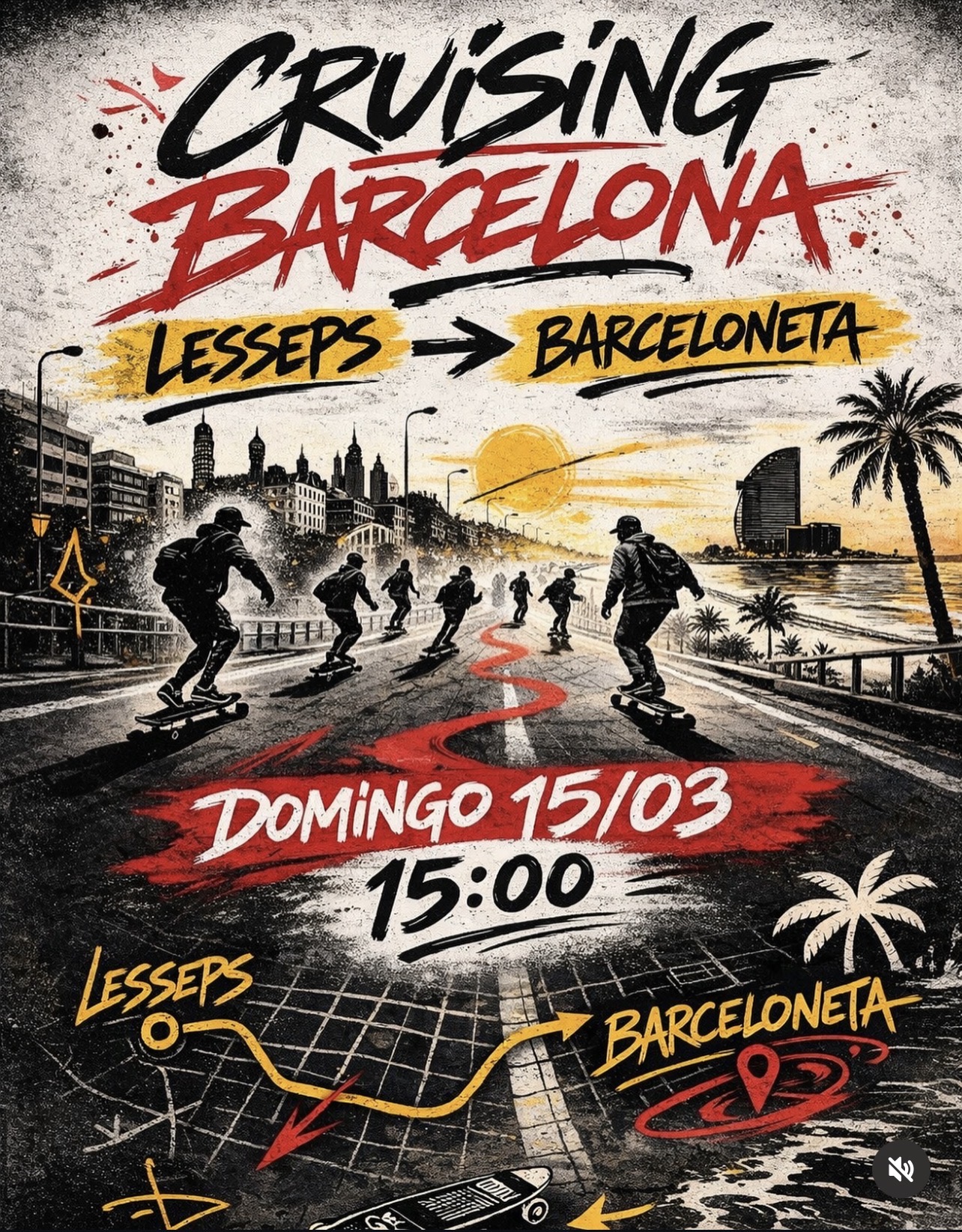 longboard cruising barcelona