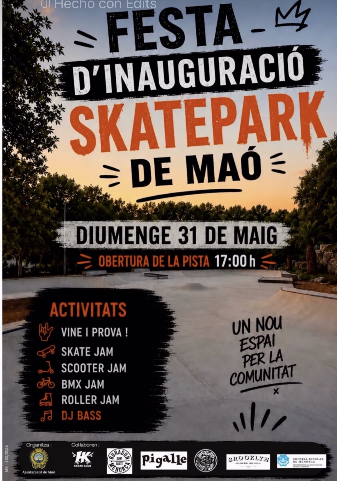 inauguracion skatepark mao